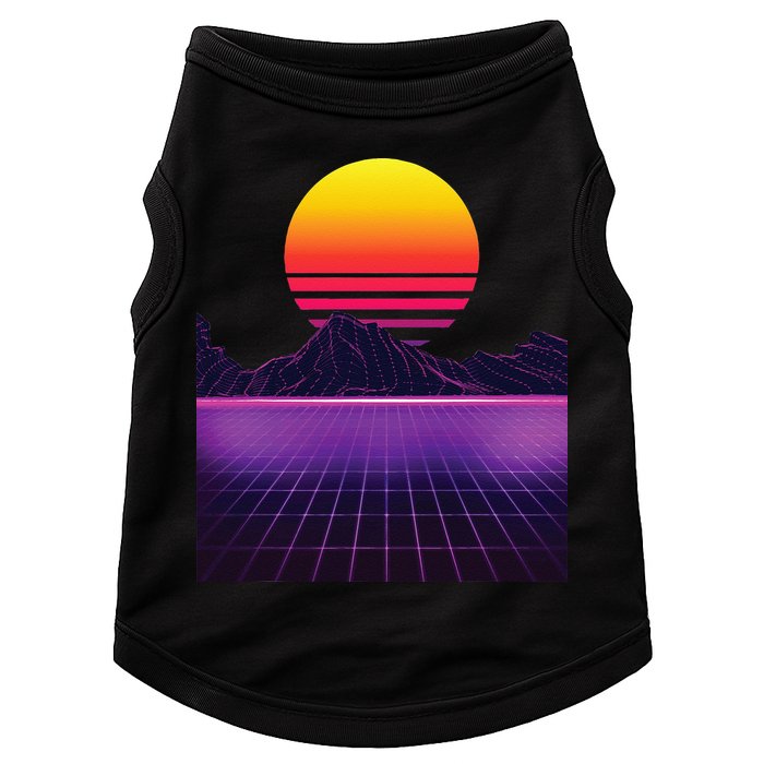 Outrun Synthwave Vaporwave Aesthetic 80s Retro Doggie Tank