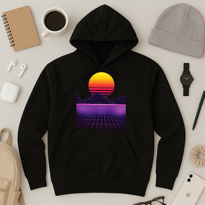 Outrun Synthwave Vaporwave Aesthetic 80s Retro Hoodie