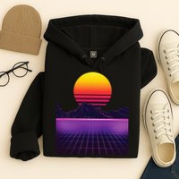 Outrun Synthwave Vaporwave Aesthetic 80s Retro Hoodie