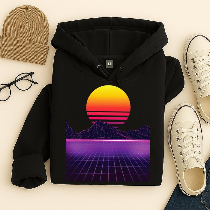 Outrun Synthwave Vaporwave Aesthetic 80s Retro Hoodie