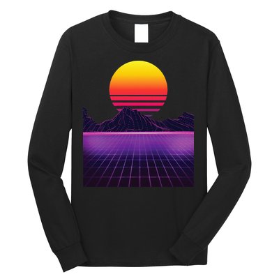 Outrun Synthwave Vaporwave Aesthetic 80s Retro Long Sleeve Shirt