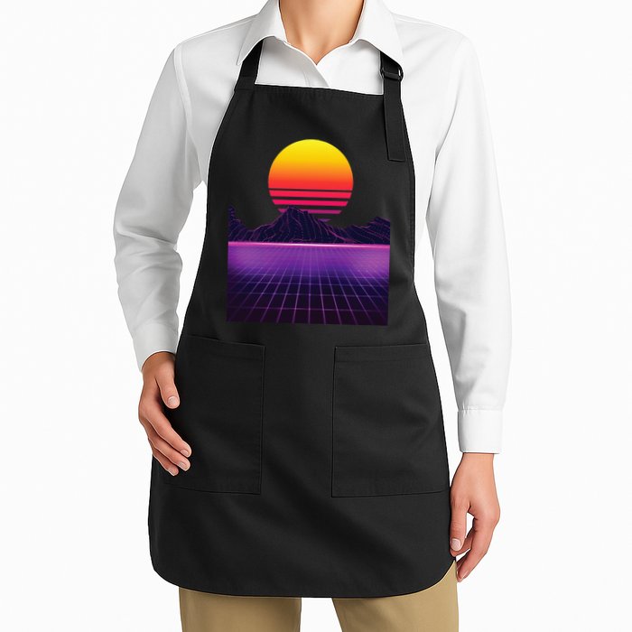 Outrun Synthwave Vaporwave Aesthetic 80s Retro Apron