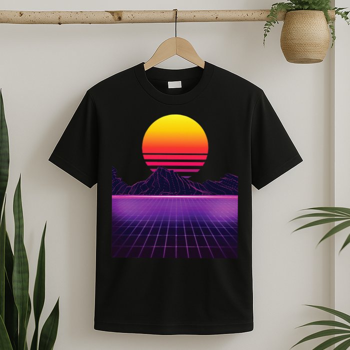 Outrun Synthwave Vaporwave Aesthetic 80s Retro T-Shirt