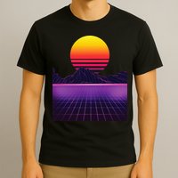 Outrun Synthwave Vaporwave Aesthetic 80s Retro T-Shirt