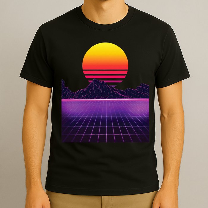 Outrun Synthwave Vaporwave Aesthetic 80s Retro T-Shirt