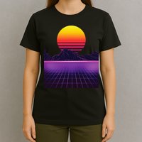 Outrun Synthwave Vaporwave Aesthetic 80s Retro T-Shirt