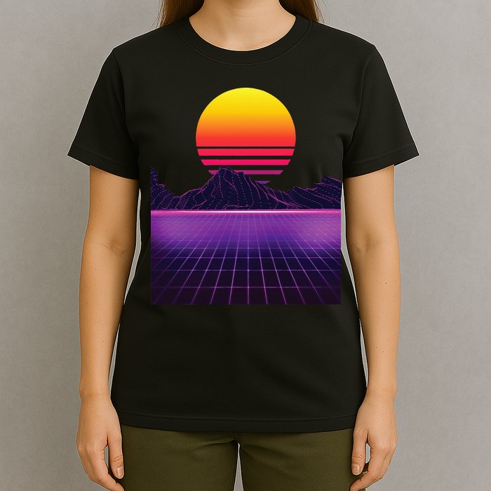 Outrun Synthwave Vaporwave Aesthetic 80s Retro T-Shirt