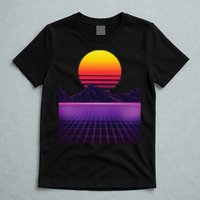 Outrun Synthwave Vaporwave Aesthetic 80s Retro T-Shirt