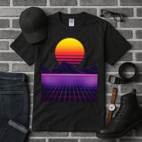 Outrun Synthwave Vaporwave Aesthetic 80s Retro Tall T-Shirt