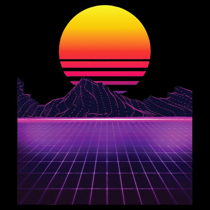 Outrun Synthwave Vaporwave Aesthetic 80s Retro Button