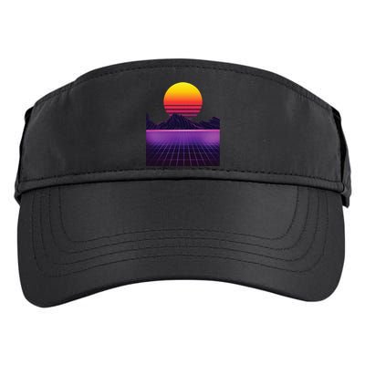 Outrun Synthwave Vaporwave Aesthetic 80s Retro Adult Drive Performance Visor