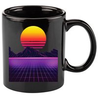 Outrun Synthwave Vaporwave Aesthetic 80s Retro 11oz C Handle Ceramic Mug