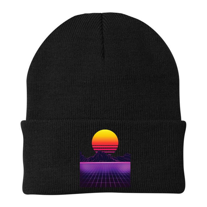 Outrun Synthwave Vaporwave Aesthetic 80s Retro Beanie
