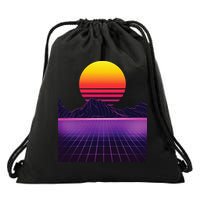 Outrun Synthwave Vaporwave Aesthetic 80s Retro Drawstring Bag