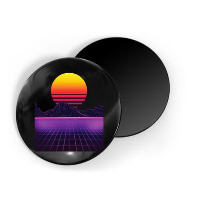 Outrun Synthwave Vaporwave Aesthetic 80s Retro Magnet