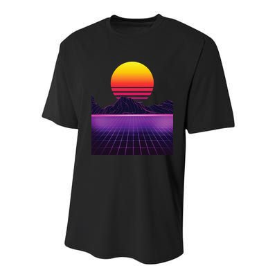 Outrun Synthwave Vaporwave Aesthetic 80s Retro Youth Performance Sprint T-Shirt