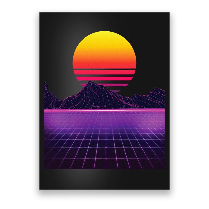 Outrun Synthwave Vaporwave Aesthetic 80s Retro Poster
