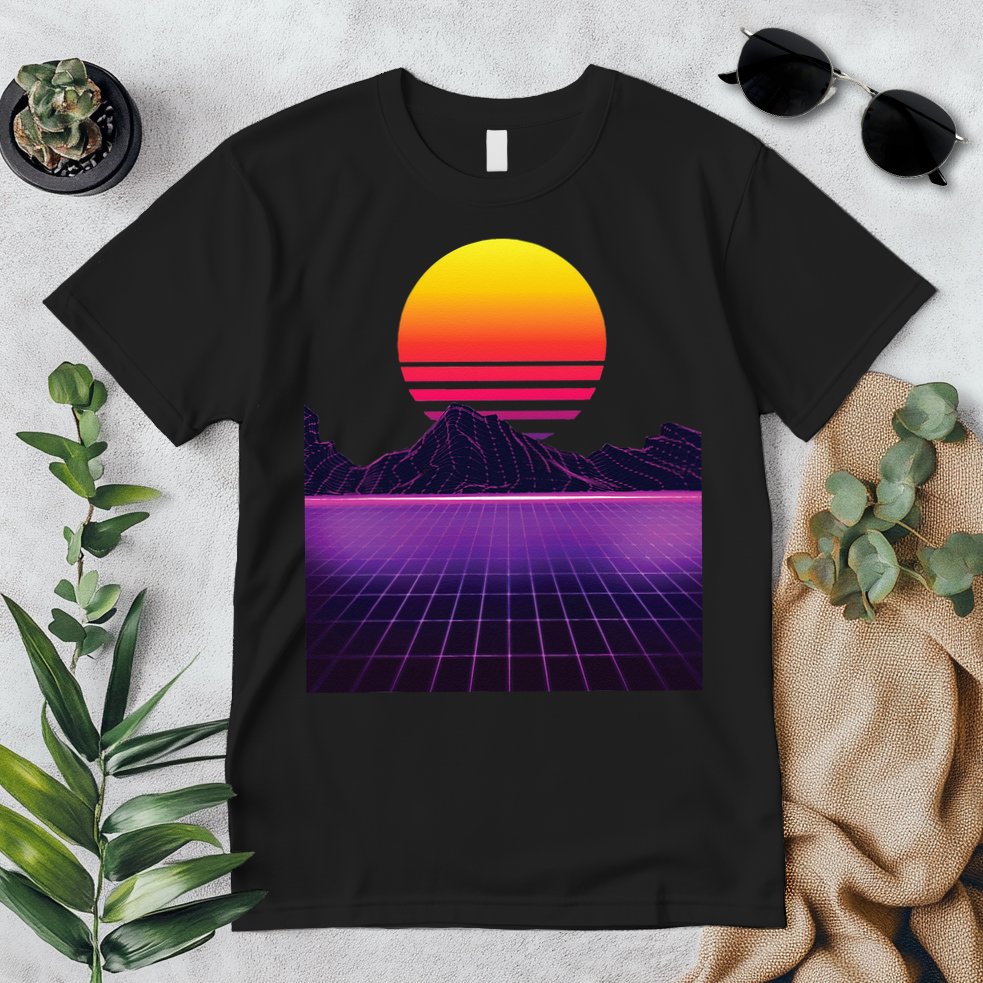Outrun Synthwave Vaporwave Aesthetic 80s Retro Premium T-Shirt