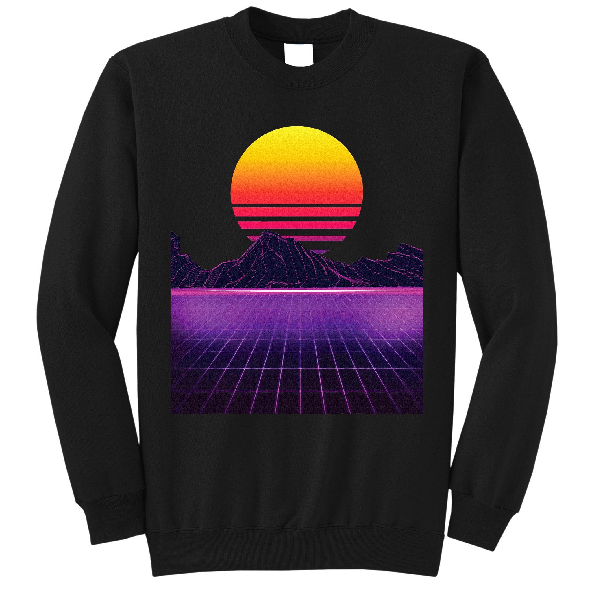 Outrun Synthwave Vaporwave Aesthetic 80s Retro Tall Sweatshirt