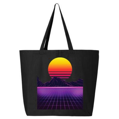 Outrun Synthwave Vaporwave Aesthetic 80s Retro 25L Jumbo Tote