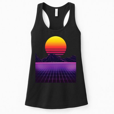 Outrun Synthwave Vaporwave Aesthetic 80s Retro Womens Tank Top