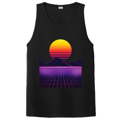 Outrun Synthwave Vaporwave Aesthetic 80s Retro PosiCharge Competitor Tank