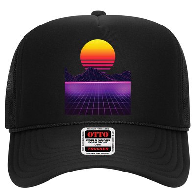 Outrun Synthwave Vaporwave Aesthetic 80s Retro Trucker Hat