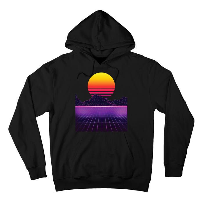 Outrun Synthwave Vaporwave Aesthetic 80s Retro Tall Hoodie