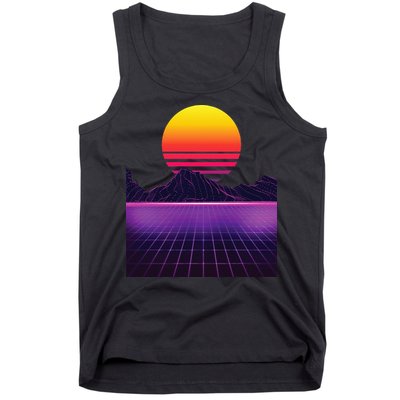 Outrun Synthwave Vaporwave Aesthetic 80s Retro Tank Top