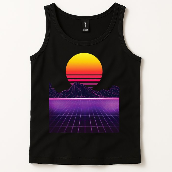 Outrun Synthwave Vaporwave Aesthetic 80s Retro Tank Top