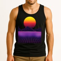 Outrun Synthwave Vaporwave Aesthetic 80s Retro Tank Top
