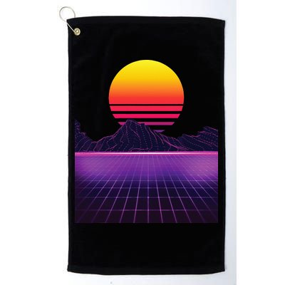 Outrun Synthwave Vaporwave Aesthetic 80s Retro Golf Towel