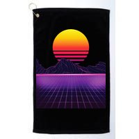 Outrun Synthwave Vaporwave Aesthetic 80s Retro Golf Towel