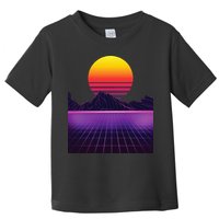 Outrun Synthwave Vaporwave Aesthetic 80s Retro Toddler T-Shirt
