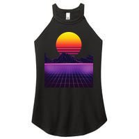 Outrun Synthwave Vaporwave Aesthetic 80s Retro Women's Perfect Tri Rocker Tank