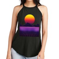 Outrun Synthwave Vaporwave Aesthetic 80s Retro Women's Perfect Tri Rocker Tank