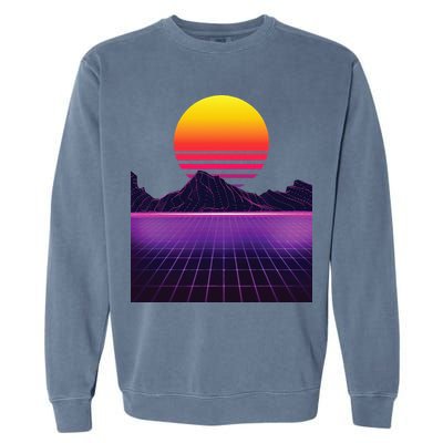Outrun Synthwave Vaporwave Aesthetic 80s Retro Garment-Dyed Sweatshirt