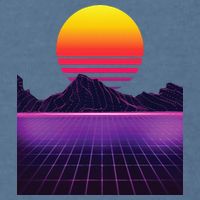 Outrun Synthwave Vaporwave Aesthetic 80s Retro Garment-Dyed Sweatshirt