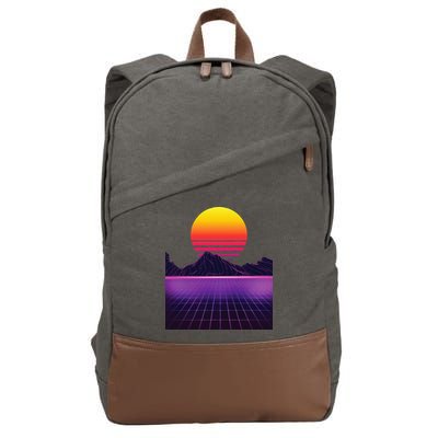 Outrun Synthwave Vaporwave Aesthetic 80s Retro Cotton Canvas Backpack