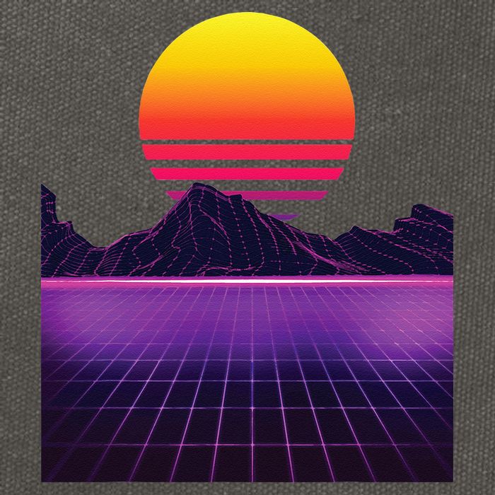 Outrun Synthwave Vaporwave Aesthetic 80s Retro Cotton Canvas Backpack