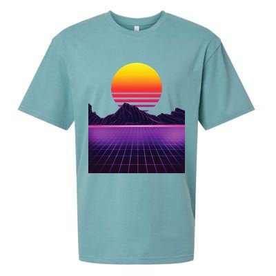 Outrun Synthwave Vaporwave Aesthetic 80s Retro Sueded Cloud Jersey T-Shirt