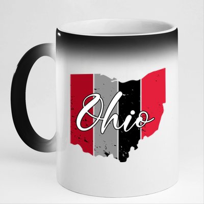 Ohio State Vintage 11oz Black Color Changing Mug