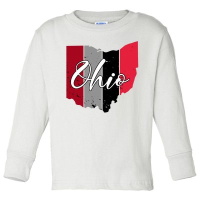 Ohio State Vintage Toddler Long Sleeve Shirt