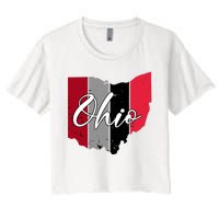 Ohio State Vintage Women's Crop Top Tee