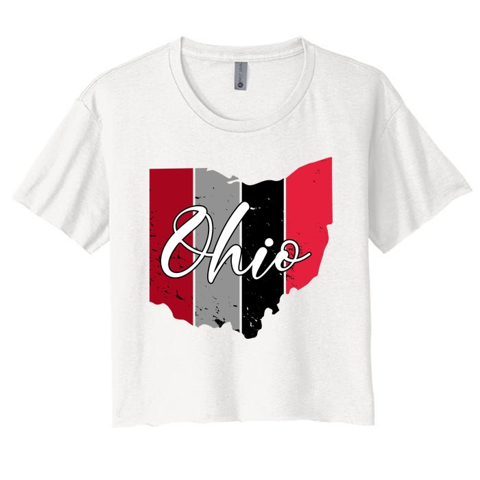 Ohio State Vintage Women's Crop Top Tee