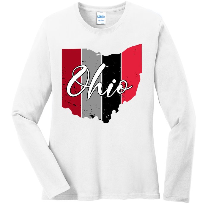 Ohio State Vintage Ladies Long Sleeve Shirt