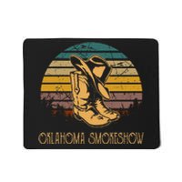 Oklahoma Smokeshow Vintage Deserts Western Cow Boots Hat Mousepad