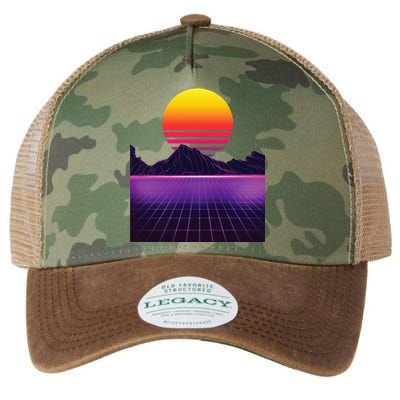 Outrun Synthwave Vaporwave Aesthetic 80s Retro Legacy Tie Dye Trucker Hat