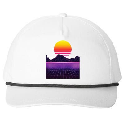 Outrun Synthwave Vaporwave Aesthetic 80s Retro Snapback Five-Panel Rope Hat