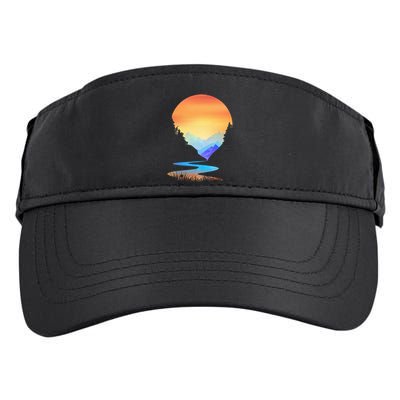 Outdoor Sunset Vintage Style Mountains Sun Nature Adult Drive Performance Visor